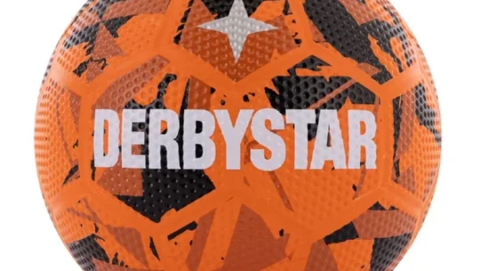 Derbystar Streetball Straatvoetbal Maat 5 Oranje Zwart Wit
