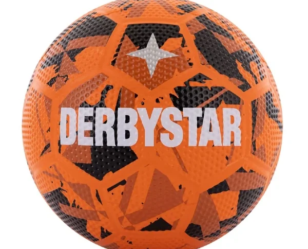 Derbystar Streetball Straatvoetbal Maat 5 Oranje Zwart Wit