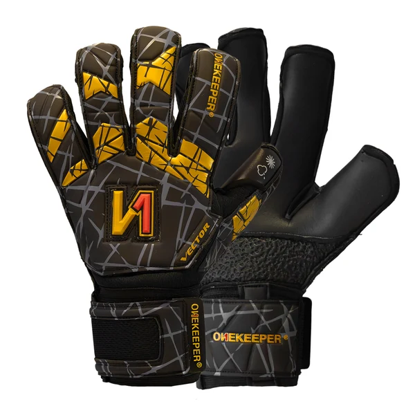 Onekeeper Vector Evolution Keepershandschoenen Kids Zwart Goud